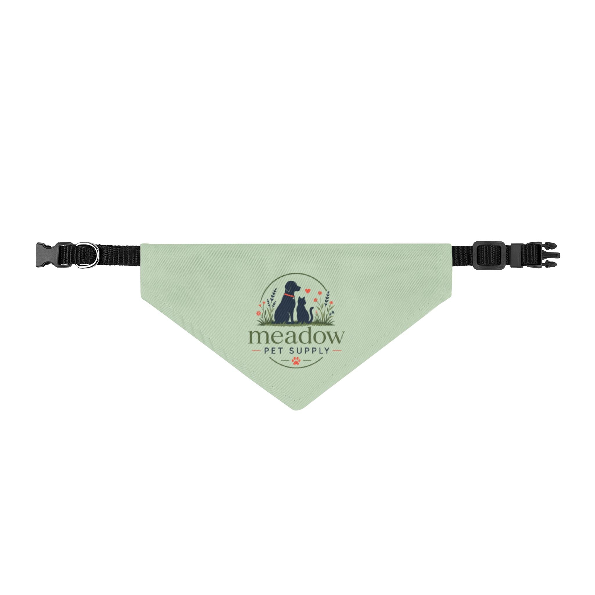 Clip-On Pet Bandana — Meadow Pet Supply Logo Dog & Cat Collar Accessory