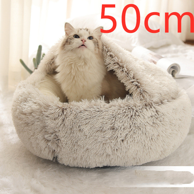 2-in-1 Round Plush Pet Bed |