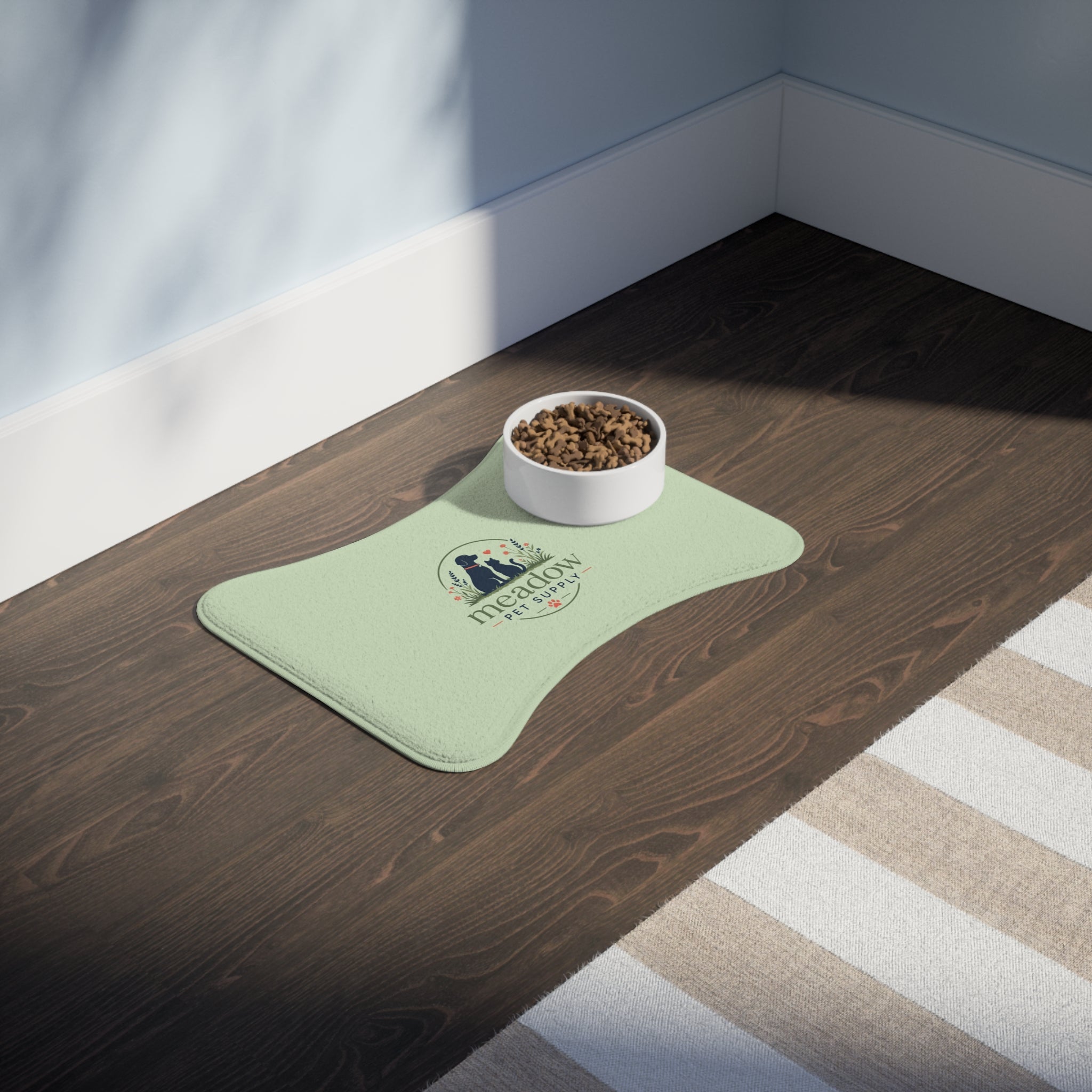 Meadow Pet Supply Feeding Mat — Non-Slip Dog & Cat Bowl Mat