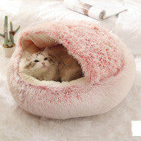 2-in-1 Round Plush Pet Bed |