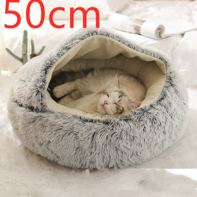 2-in-1 Round Plush Pet Bed |