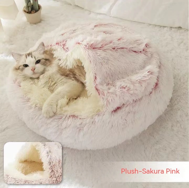 2-in-1 Round Plush Pet Bed |