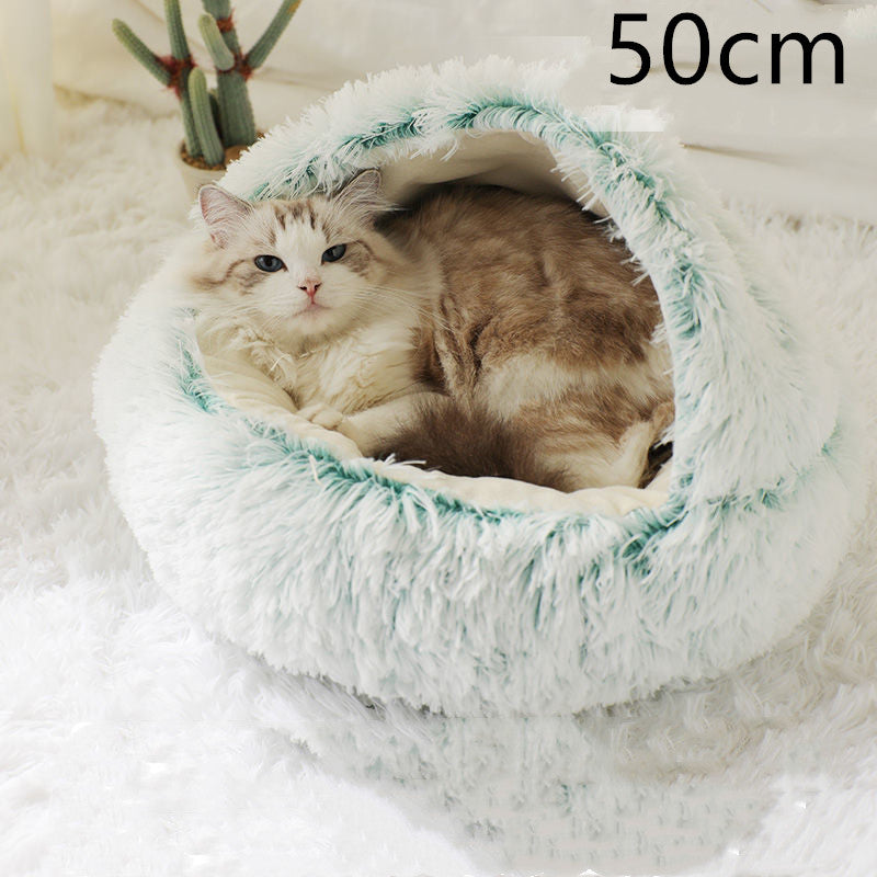2-in-1 Round Plush Pet Bed |
