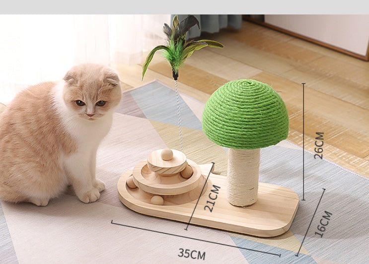 Pet Cat Tree Toys Cat Scratch Post with Sisal Balls
