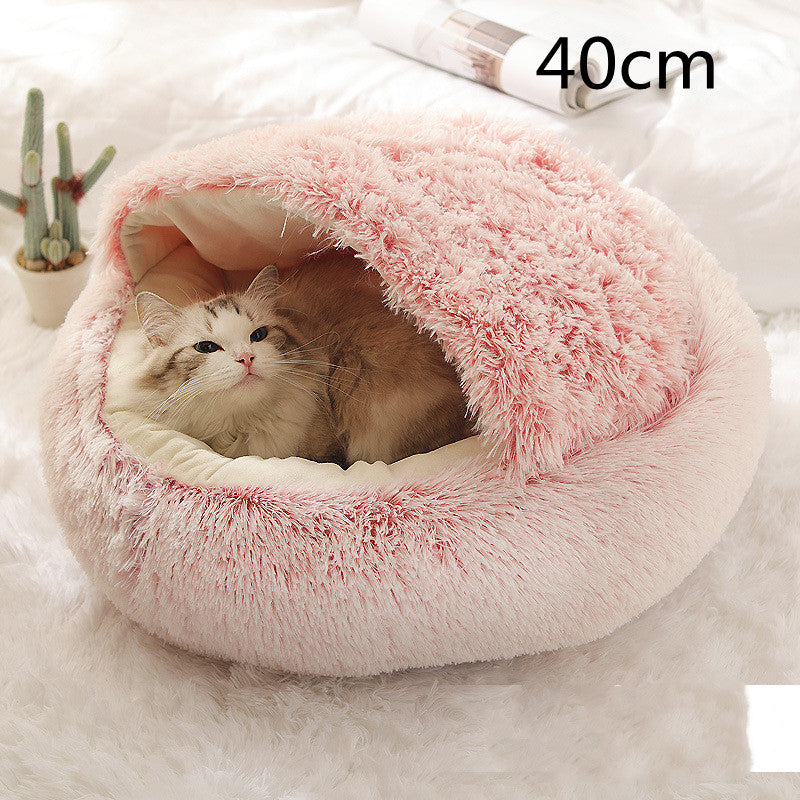 2-in-1 Round Plush Pet Bed |