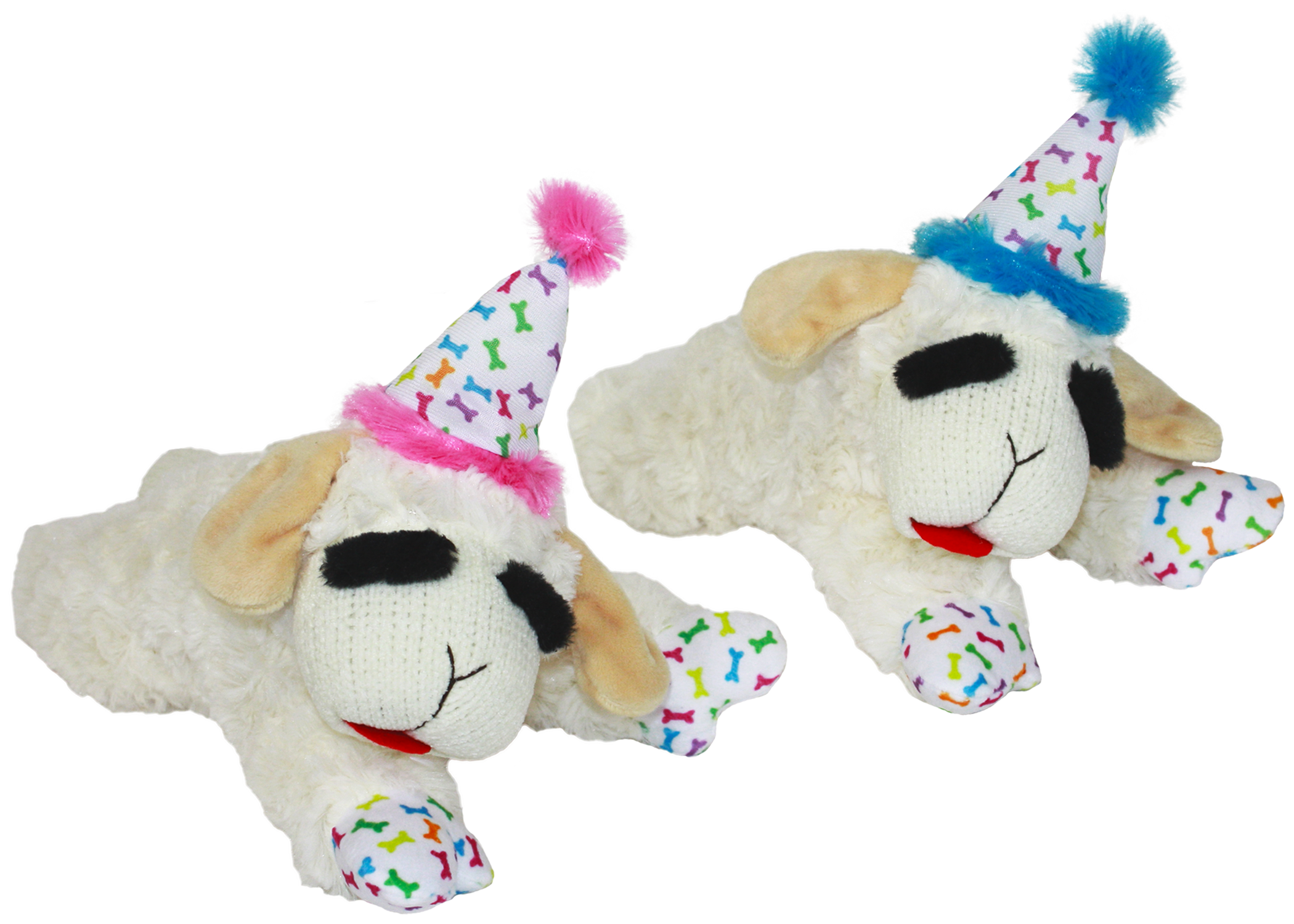 Multipet Lamb Chop® w/ Birthday Hat - Assorted Colors 6"