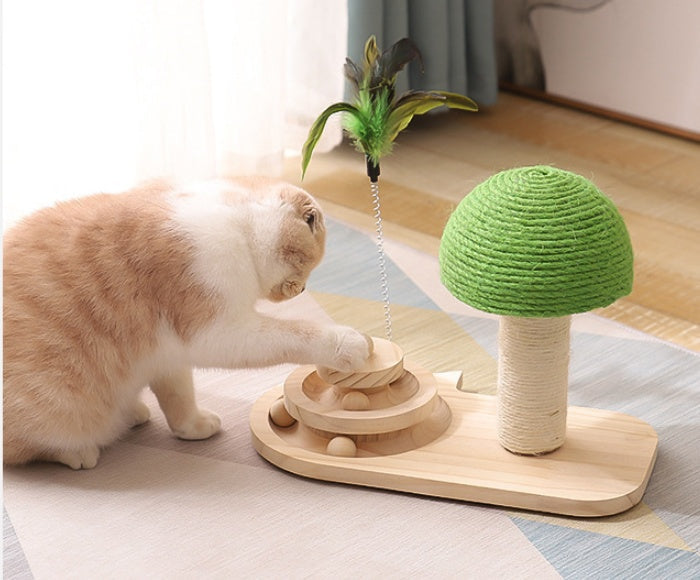 Pet Cat Tree Toys Cat Scratch Post with Sisal Balls
