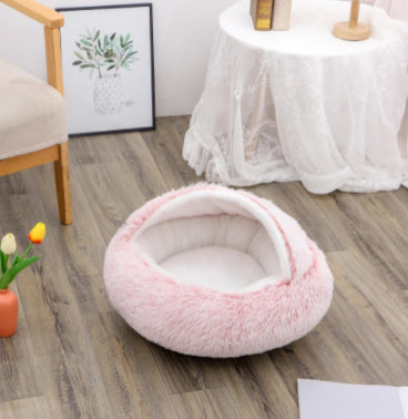 2-in-1 Round Plush Pet Bed |