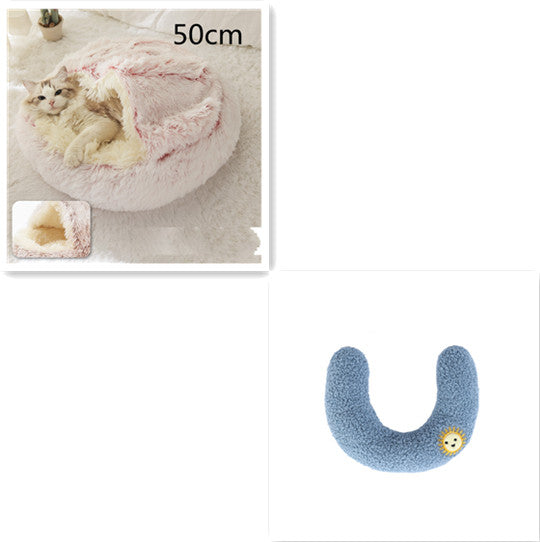 2-in-1 Round Plush Pet Bed |