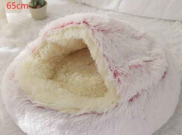 2-in-1 Round Plush Pet Bed |