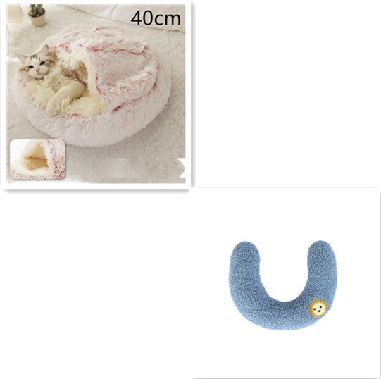 2-in-1 Round Plush Pet Bed |