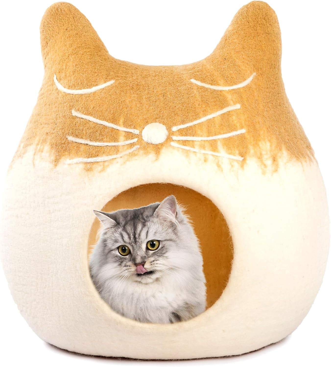 Merino Wool Cat Cave – Handmade Hideaway, 20 Styles