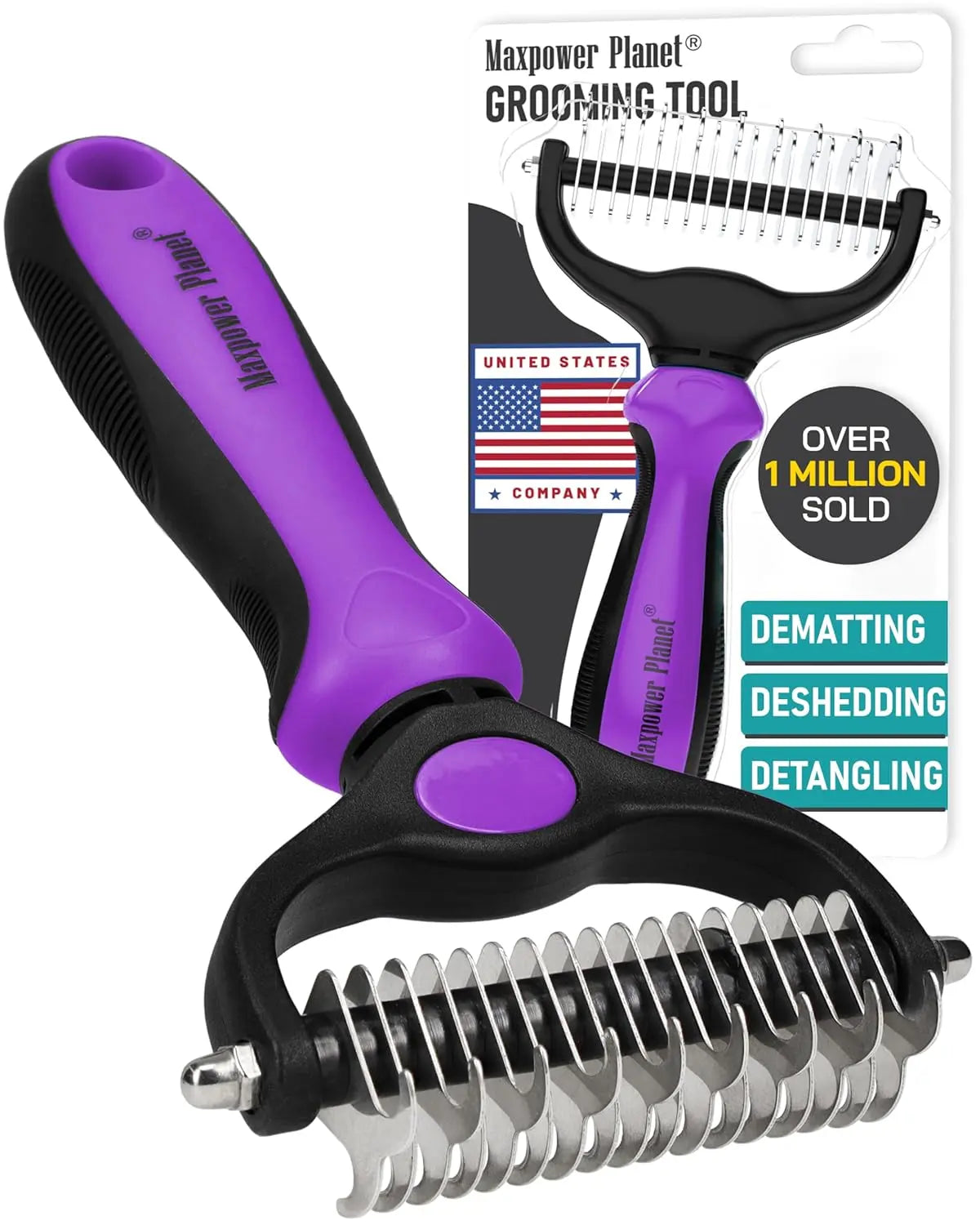 Maxpower Dual-Sided Dogs & Cats – Dematting Tool