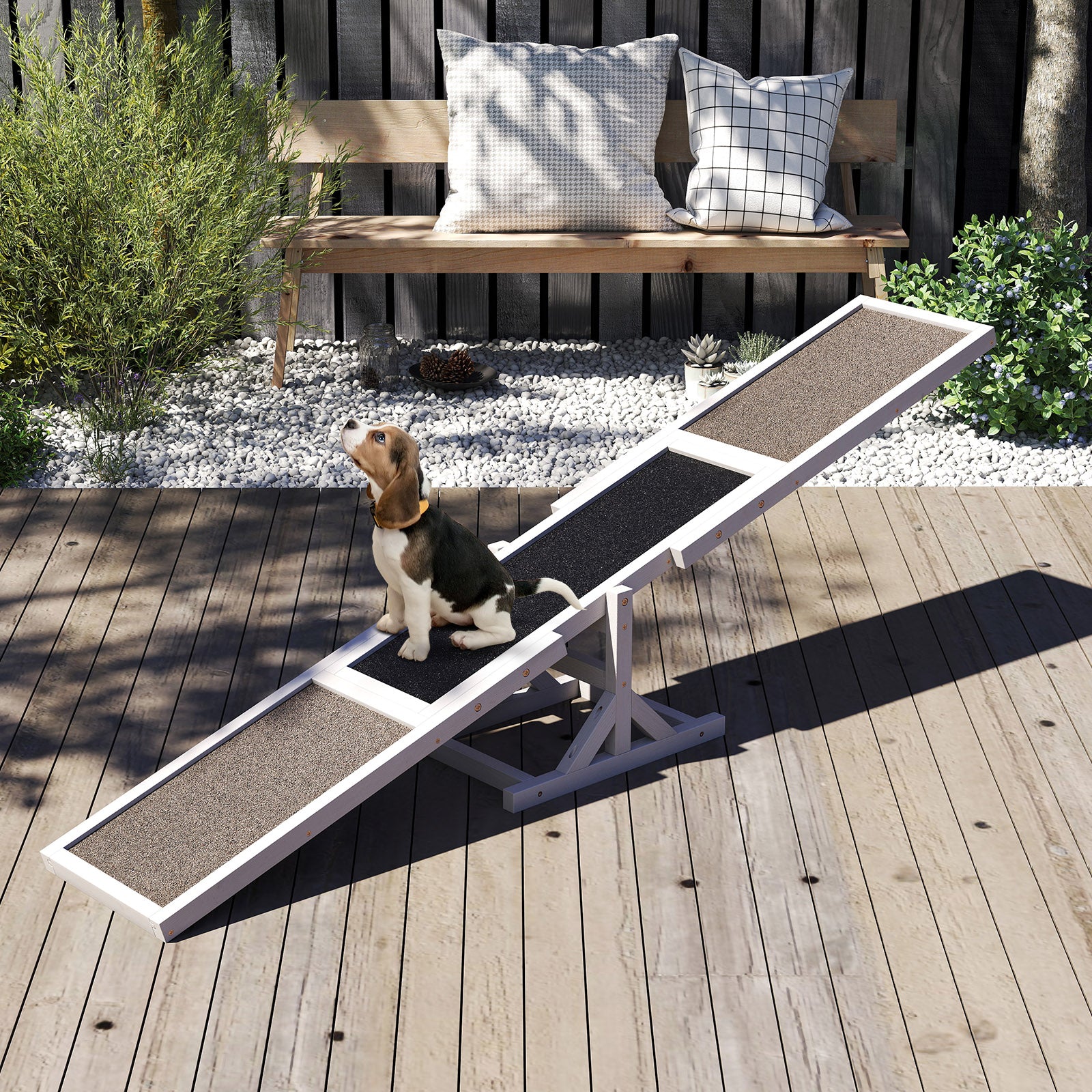 Wooden Dog Agility Seesaw Dog Outdoor Run Game Toy for Obstacle Courses