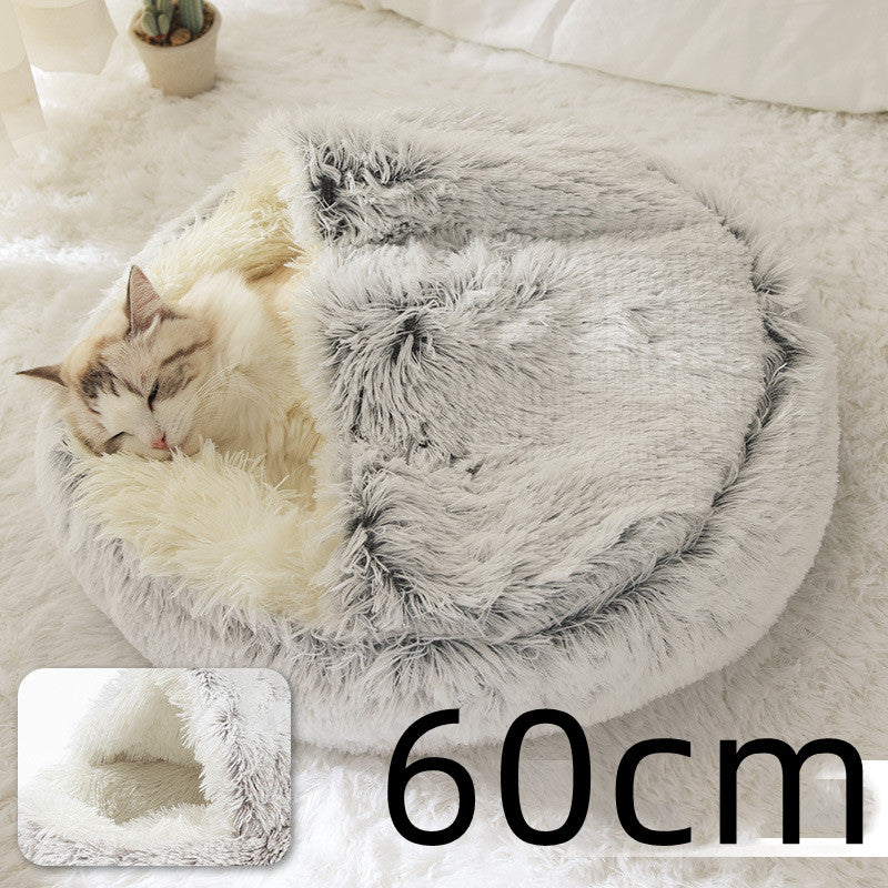 2-in-1 Round Plush Pet Bed |