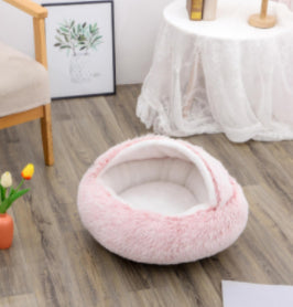 2-in-1 Round Plush Pet Bed |