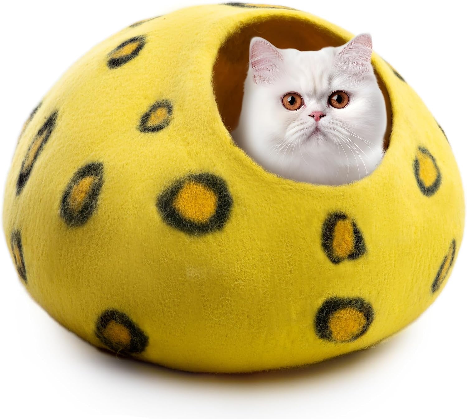 Merino Wool Cat Cave – Handmade Hideaway, 20 Styles
