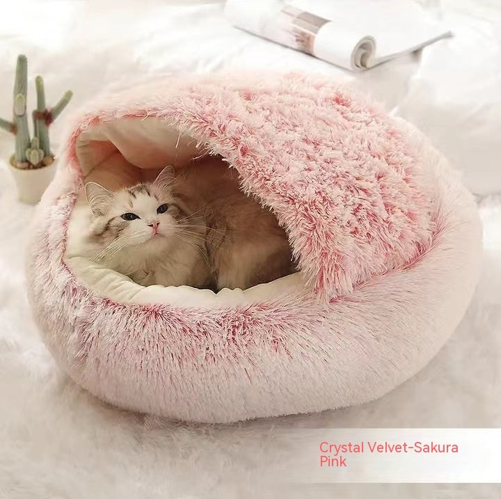 2-in-1 Round Plush Pet Bed |