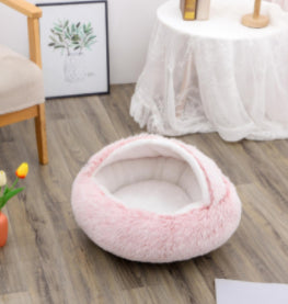 2-in-1 Round Plush Pet Bed |