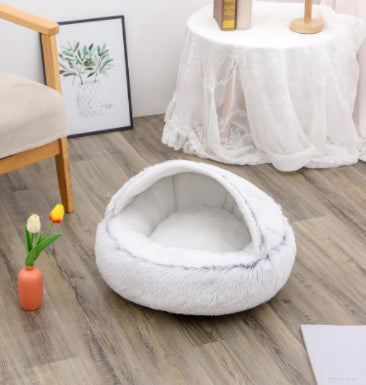 2-in-1 Round Plush Pet Bed |