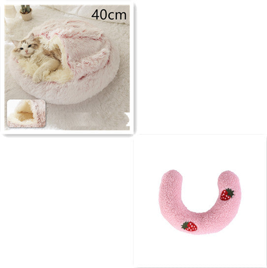 2-in-1 Round Plush Pet Bed |