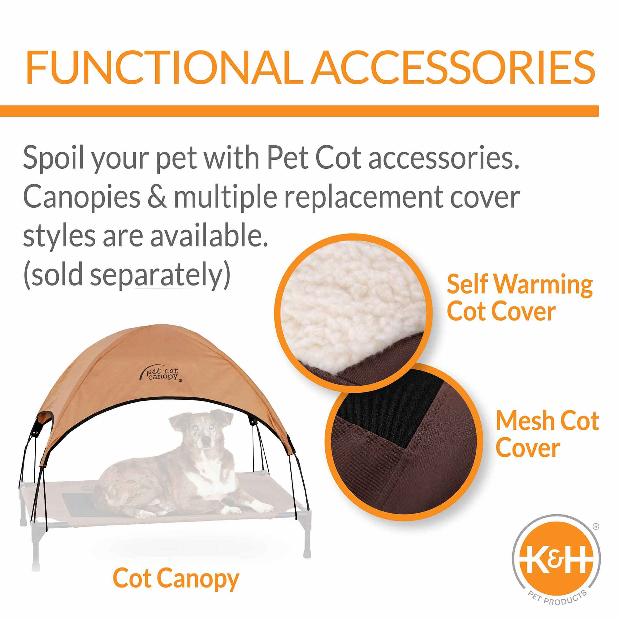 K&H Pet Products Original Bolster Elevated Pet Cot
