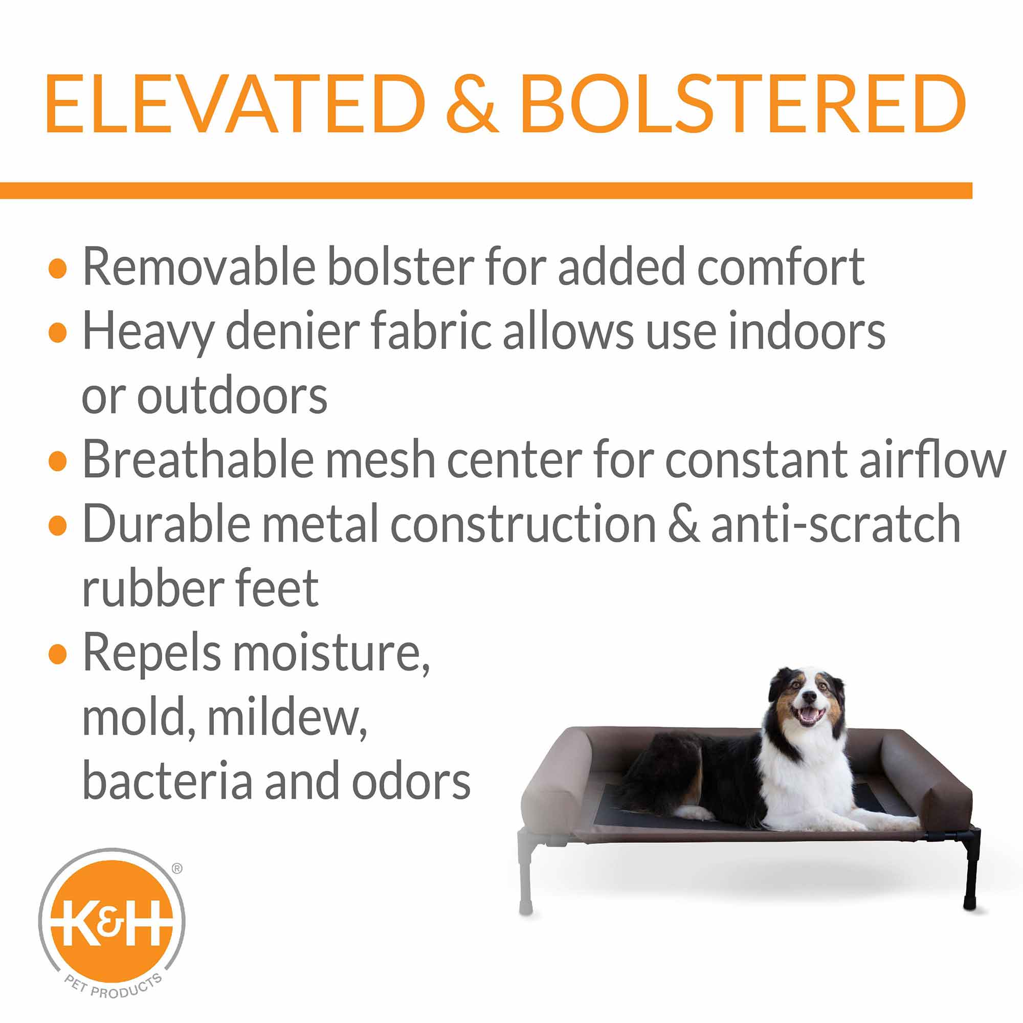 K&H Pet Products Original Bolster Elevated Pet Cot