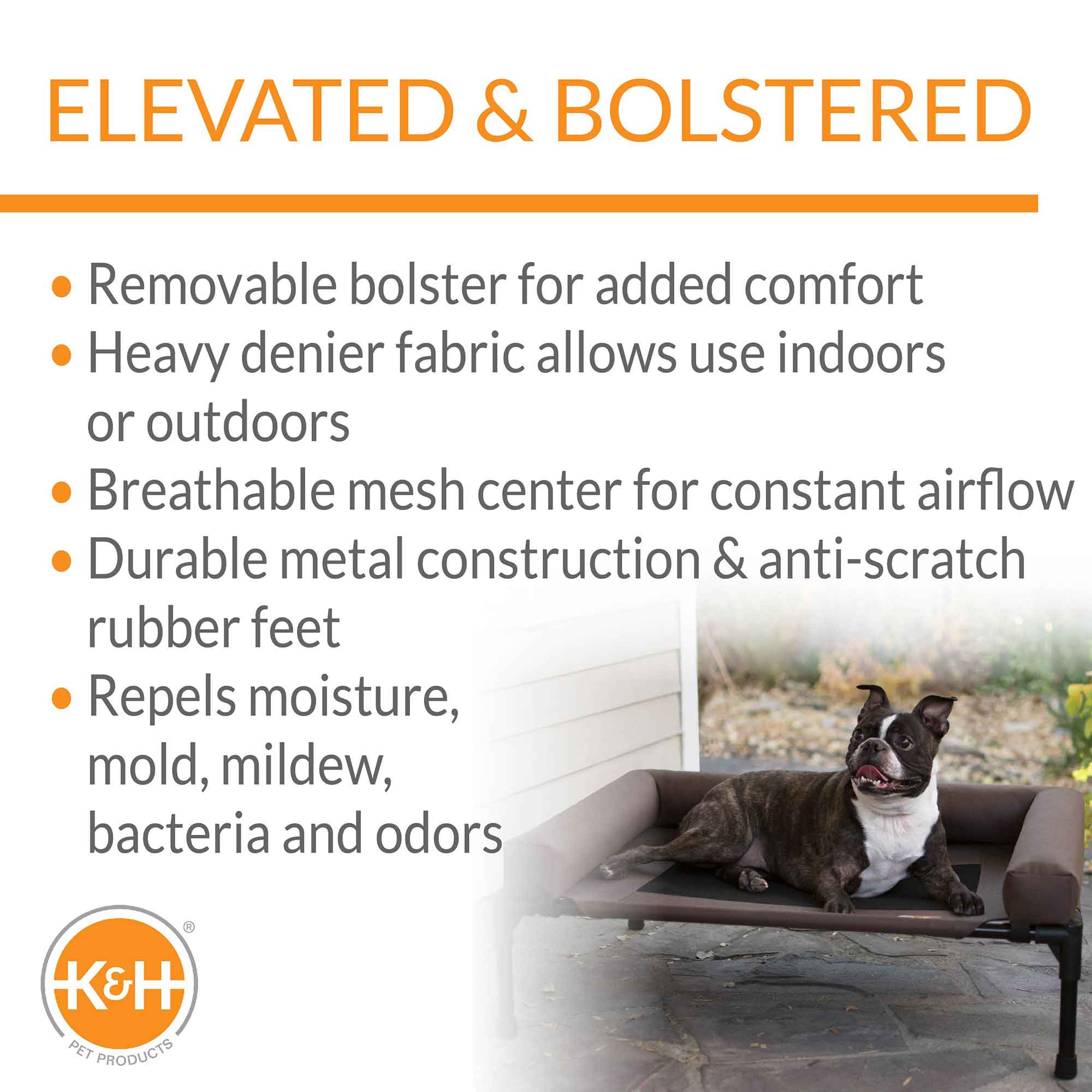 K&H Pet Products Original Bolster Elevated Pet Cot