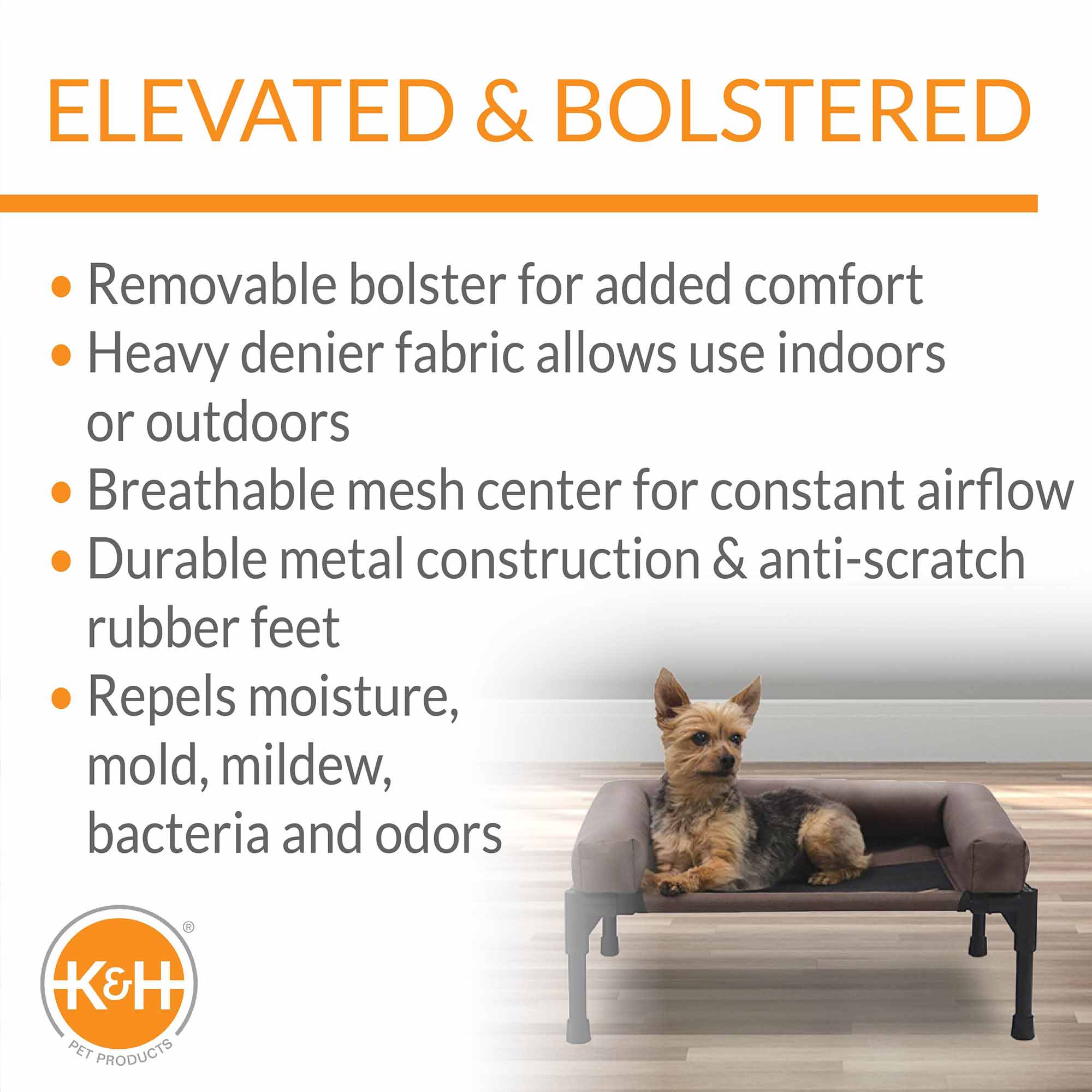 K&H Pet Products Original Bolster Elevated Pet Cot